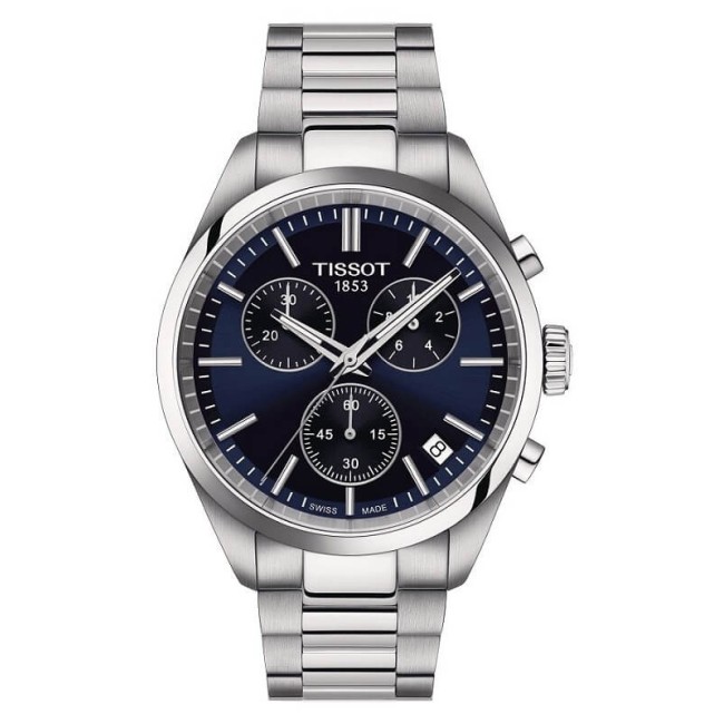 Tissot PR100 Chronograph Watch Blue Dial