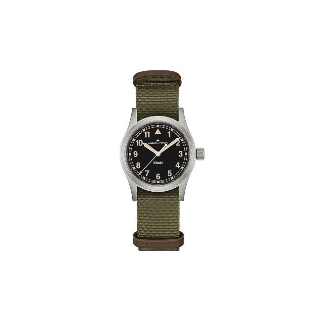 Hamilton Khaki Field Quartz 33MM Black and Green Watch - H69301930