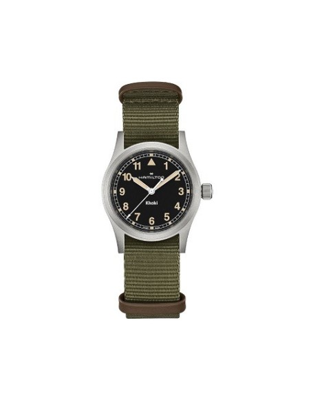 Hamilton Khaki Field Quartz 33 mm Uhr in Schwarz und Grün – H69301930