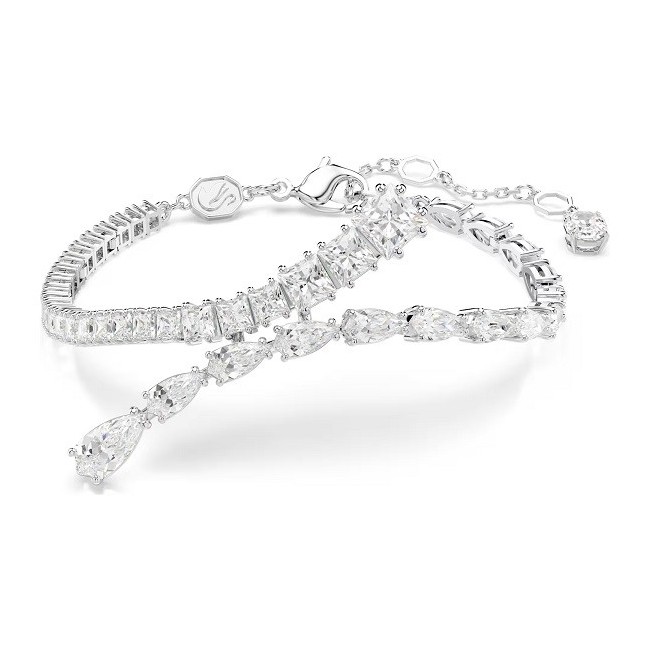 Swarovski Matrix Bracelet White Crystals Mixed Cut - 5693154