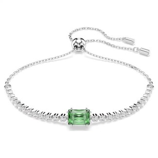 Bracciale tennis Swarovski Matrix con centrale verde - 5693411