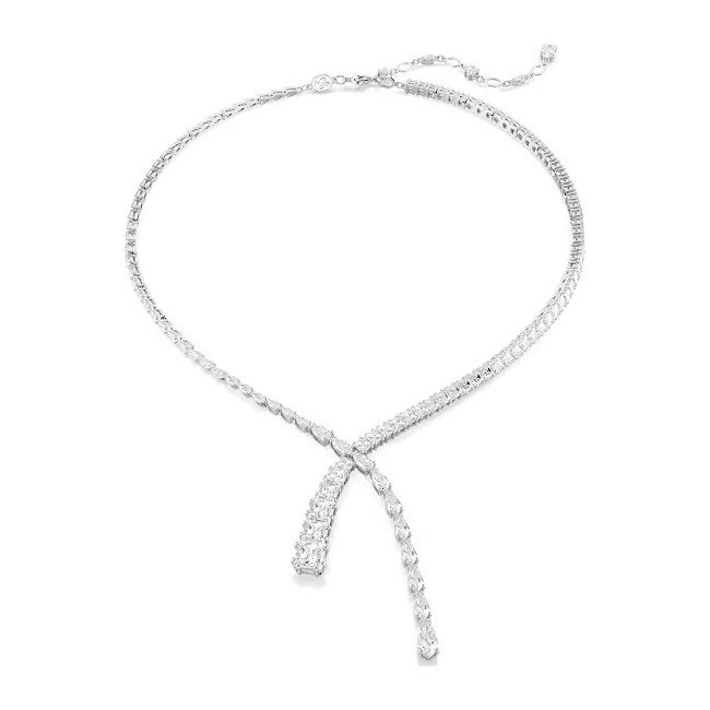 Swarovski Matrix Y-Necklace with Mixed Cut White Crystals 5692533