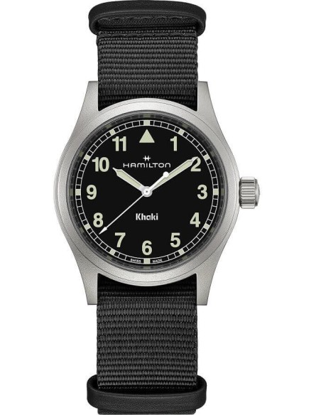 Hamilton Khaki Field Quartz 38 mm schwarze Uhr – H69401430