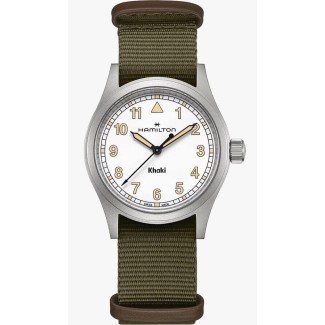 Hamilton Khaki Field Quartz 38MM grün-weiße Uhr H69401910