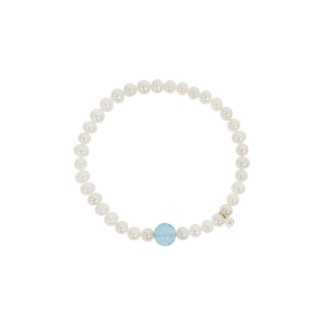 Mimì Zabette Armband mit weißen Perlen und Topas B24VZRTAZ1 M