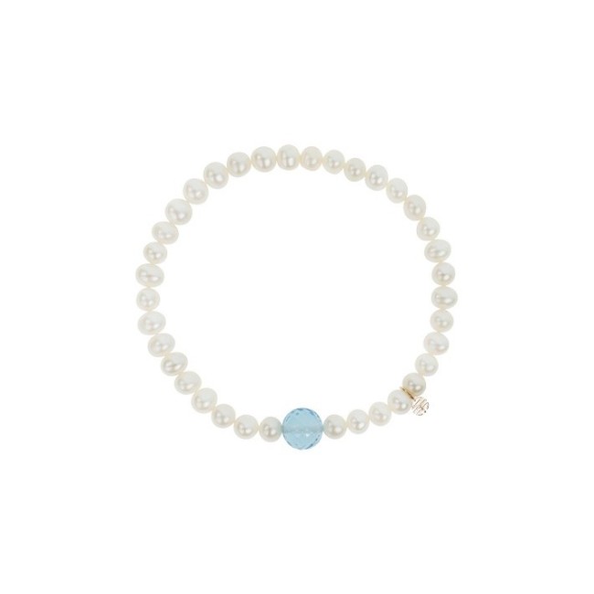 Bracciale Mimì Zabette con perle bianche e topazio B24VZRTAZ1 M