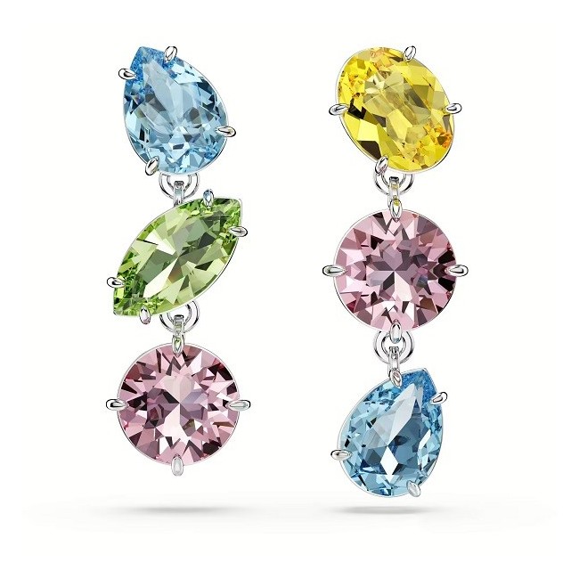 Swarovski Gema Drop Earrings with Multi-Coloured Crystals - 5692406
