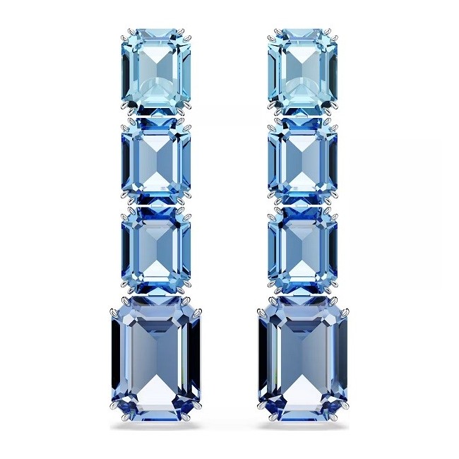 Swarovski Millenia Earrings, Drops with Blue Crystals - 5696516