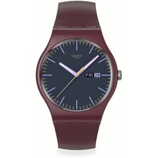 Orologio Swatch Burgundy Berry rosso scuro - SO29R707