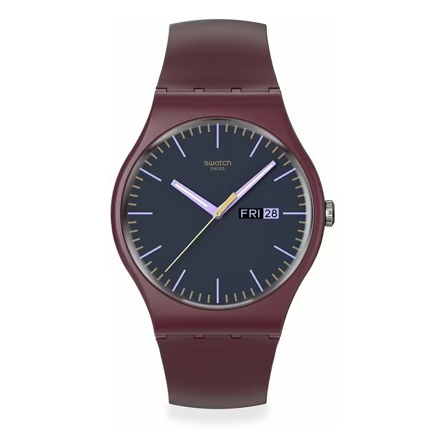 Orologio Swatch Burgundy Berry rosso scuro - SO29R707