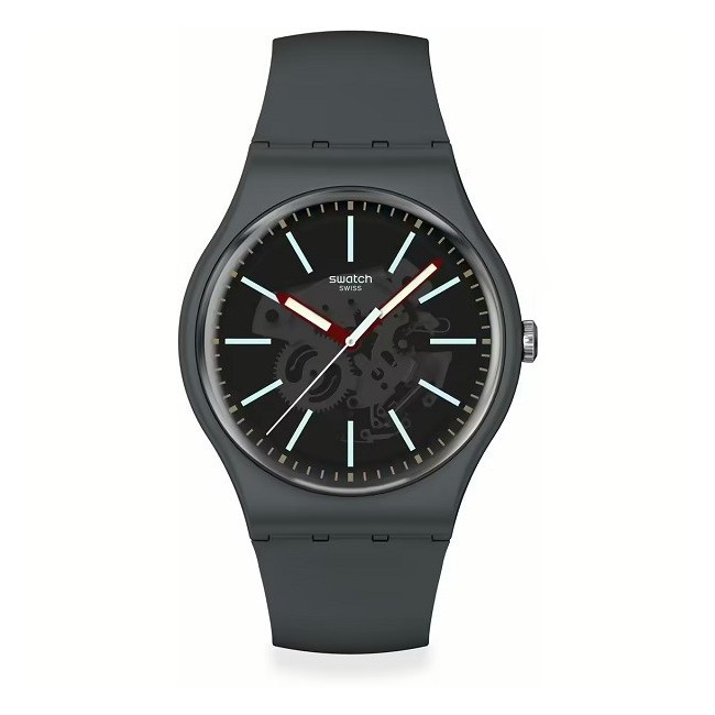 Swatch Coblestone Street New Gent graue Uhr – SO29A101