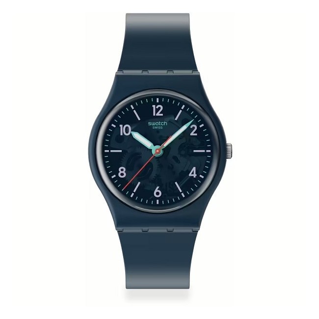 Swatch Time to Teal watch, navy blue Gent - SO28N118
