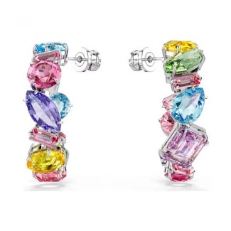 Mehrfarbige Creolen mit gemischtem Schliff von Swarovski Gema 5692412