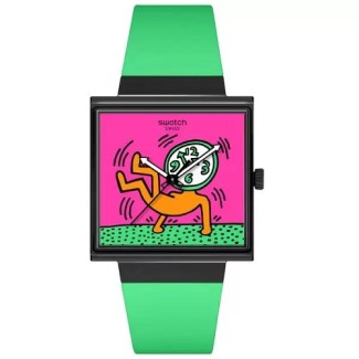 Swatch Breaks Off Square Multicolor Watch - SO34Z102