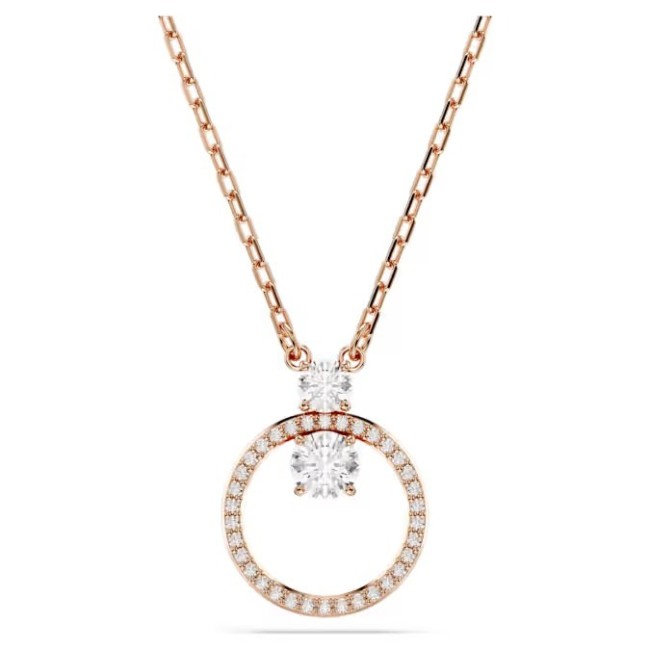 Collana pendente tondo Swarovski Constella rosè - 5692266