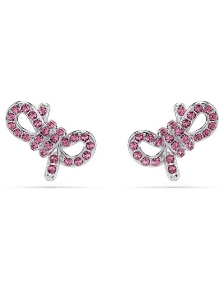 Swarovski Lifelong Bow Pink Bow Stud Earrings - 5723557