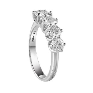 Salvini five stone ring Lavinia in gold and diamonds - 20076872