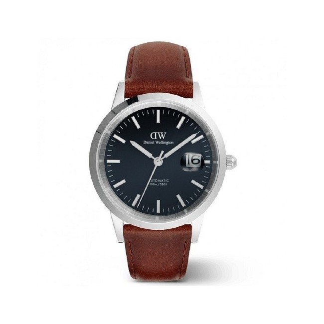 Orologio Daniel Wellington Iconic Link Automatic pelle marrone DW00100755
