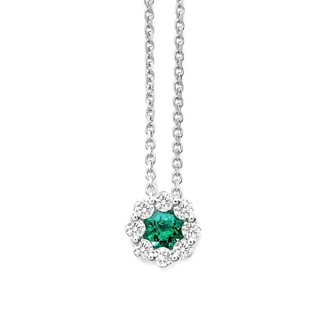 Round Emerald Necklace, Diamonds Giorgio Visconti GBX36775S