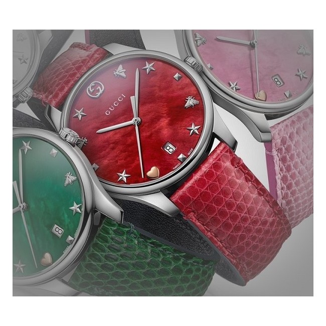 Orologio Gucci G-Timeless Quarzo Slim rosso madreperla- YA126584