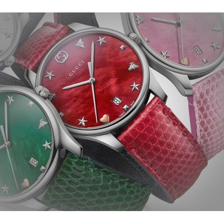 Orologio Gucci G-Timeless Quarzo Slim rosso madreperla- YA126584