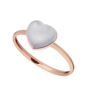 Mimi Zabette Rose Gold and Mother of Pearl Heart Ring - A22VZKDCB-54
