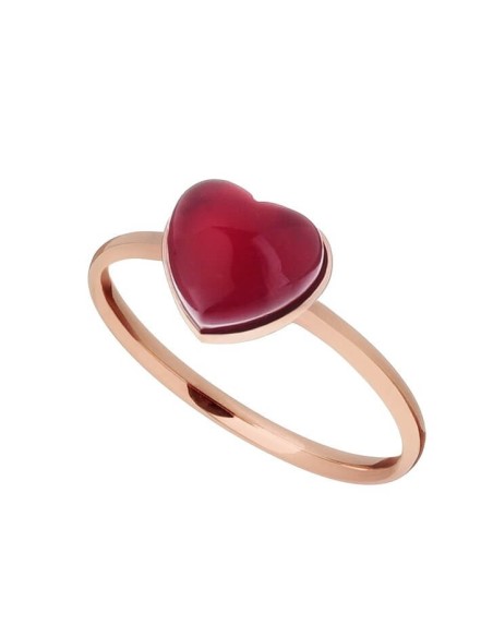 Mimi Zabette Ring aus Roségold und rotem Herz A22VZKDCR-54