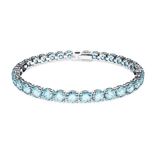 Swarovski Tennis Matrix Armband Blau L - 5648929