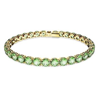 Swarovski Tennis Matrix Bracelet Gold and Green L - 5658850