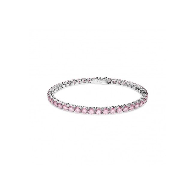 Swarovski Tennis Matrix Armband Pink M - 5648931