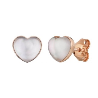 Mimi Zabette Ohrringe aus Roségold und Perlmuttherz O22VZKDCB