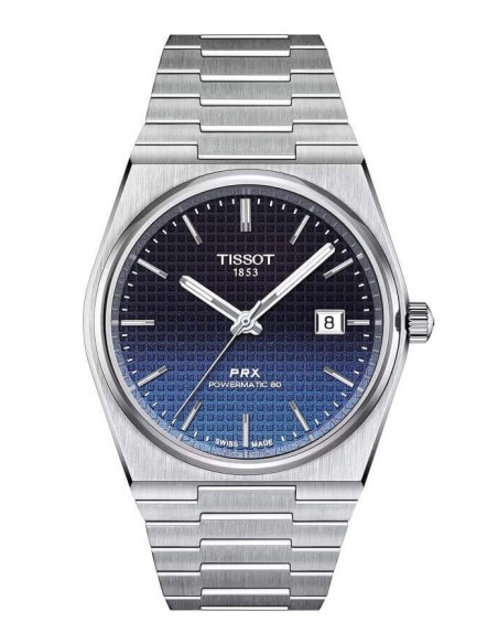 Orologio Tissot PRX Powermatic80 nero blu sfumato T1374071105101