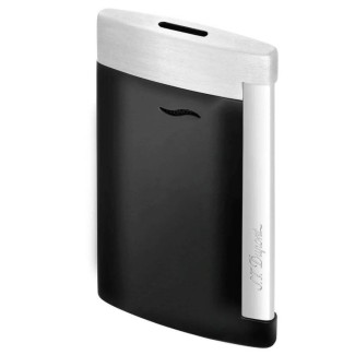 Dupont Slim7 line lighter matt black and satin steel 027708