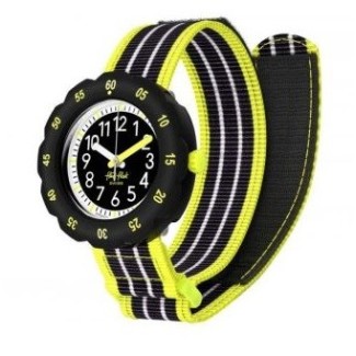 Orologio Flik Flak Loop in Neon giallo e nero - ZFPSP073