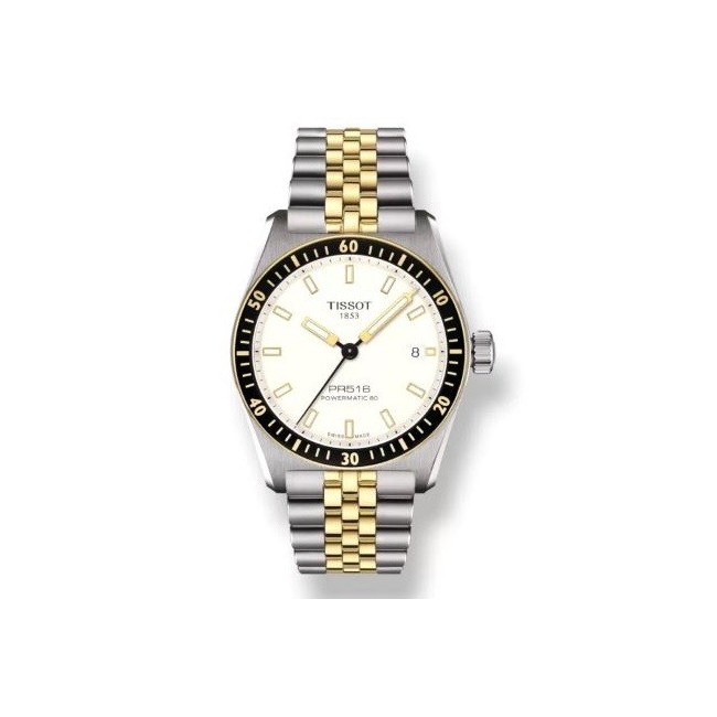 Tissot PR516 Powermatic80 38mm two-tone watch T1494072201100