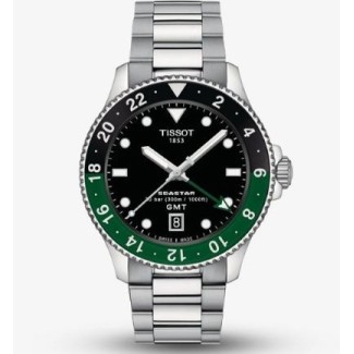 Orologio Tissot Seastar1000 Quartz GMT verde e nero T1208521105100