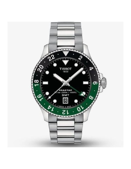 Tissot Seastar1000 Quartz GMT Green and Black Watch T1208521105100