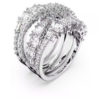 Swarovski Hyperbola Ring mit verschlungenem weißen Kristallband 5584646