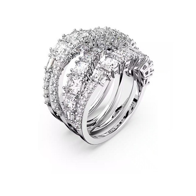 Swarovski Hyperbola Ring mit verschlungenem weißen Kristallband 5584646