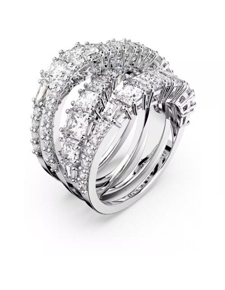 Swarovski Anello Hyperbola fascia di crisatlli  bianchi intrecciata 5584646