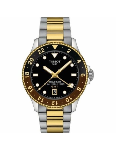 Tissot Seastar1000 Quartz GMT zweifarbige Stahluhr T1208522205100