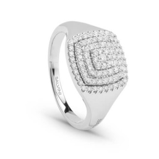 Anello Salvini Bagliori chevalier con pavè di diamanti - 20106538