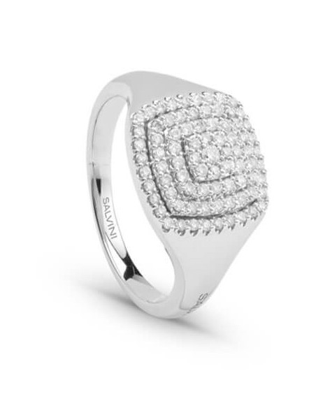 Anello Salvini Bagliori chevalier con pavè di diamanti - 20106538