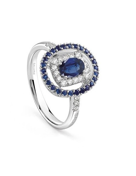 Salvini Classic Ring with Blue Sapphires and Natural Diamonds -20107226