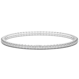 Elastisches Zancan-Tennis-Armband mit weißen Steinen – ESB329175