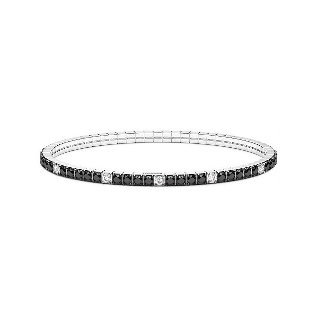 Zancan Tennis Elastic Bracelet Black and White ESB331205