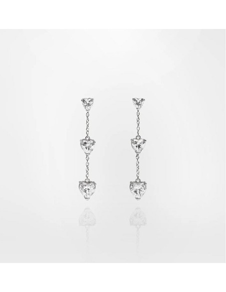 Chiara Ferragni Silver Heart Pendant Earrings J19AXD23