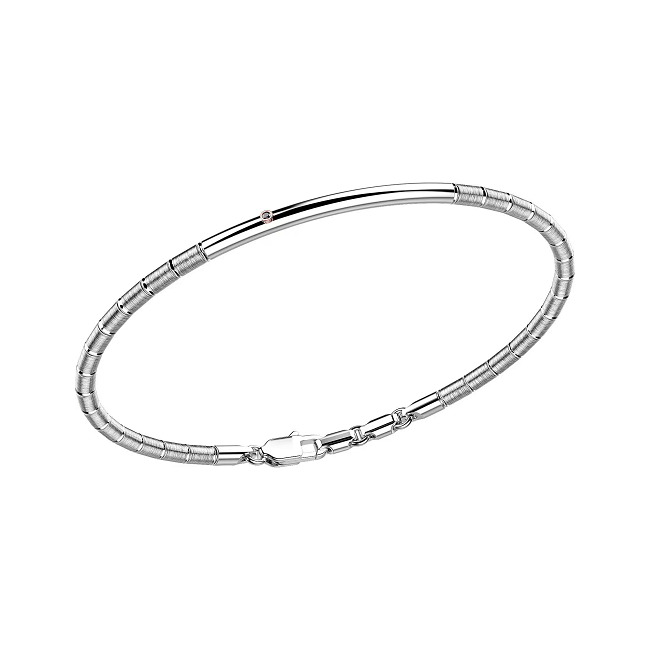 Zancan Insignia-Armband aus Silber mit schwarzem Spinell – EXB616R