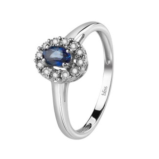 Bliss Regal Medium Blue Sapphire and Diamond Ring - 20094848