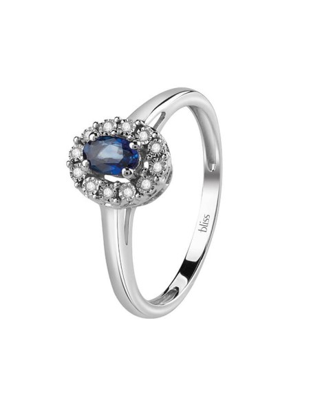 Anello Bliss Regal medio con Zaffiro blu e Diamanti - 20094848